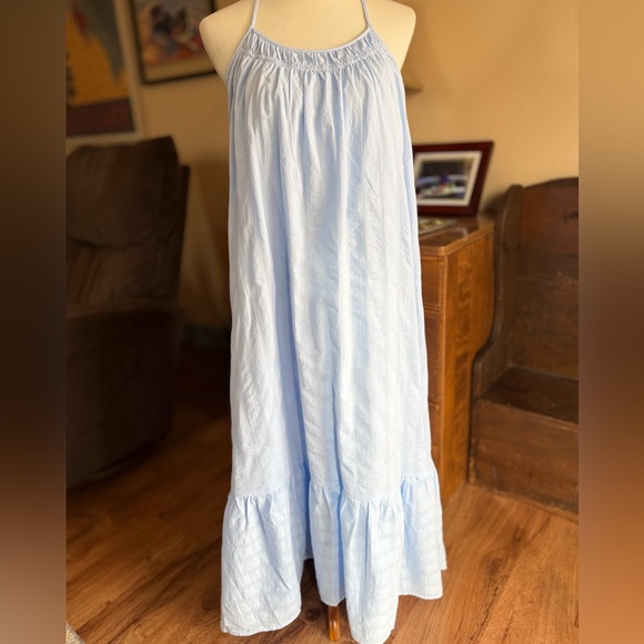 NWT Doe & Rae Light Blue Maxi Sun Dress - Picture 2 of 12